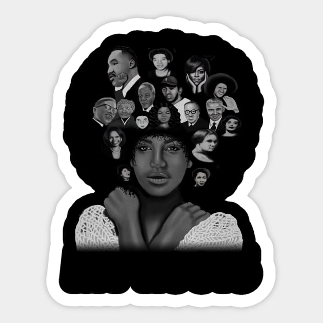 My Roots, Black African History Afro Sticker by logiamerch